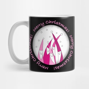 Retro Vintage Pink Santa Claus - Merry Christmas! Mug